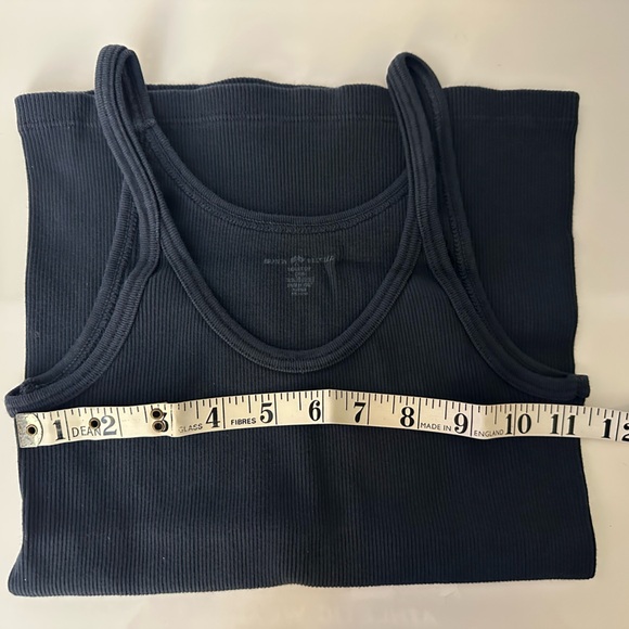Brandy Melville Soft Ribbed 100% Cotton Navy Blue Tank Top Scoop Neck - Picture 4 of 5